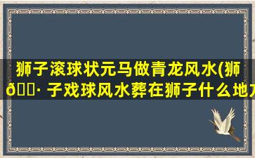 狮子滚球状元马做青龙风水(狮 🌷 子戏球风水葬在狮子什么地方)